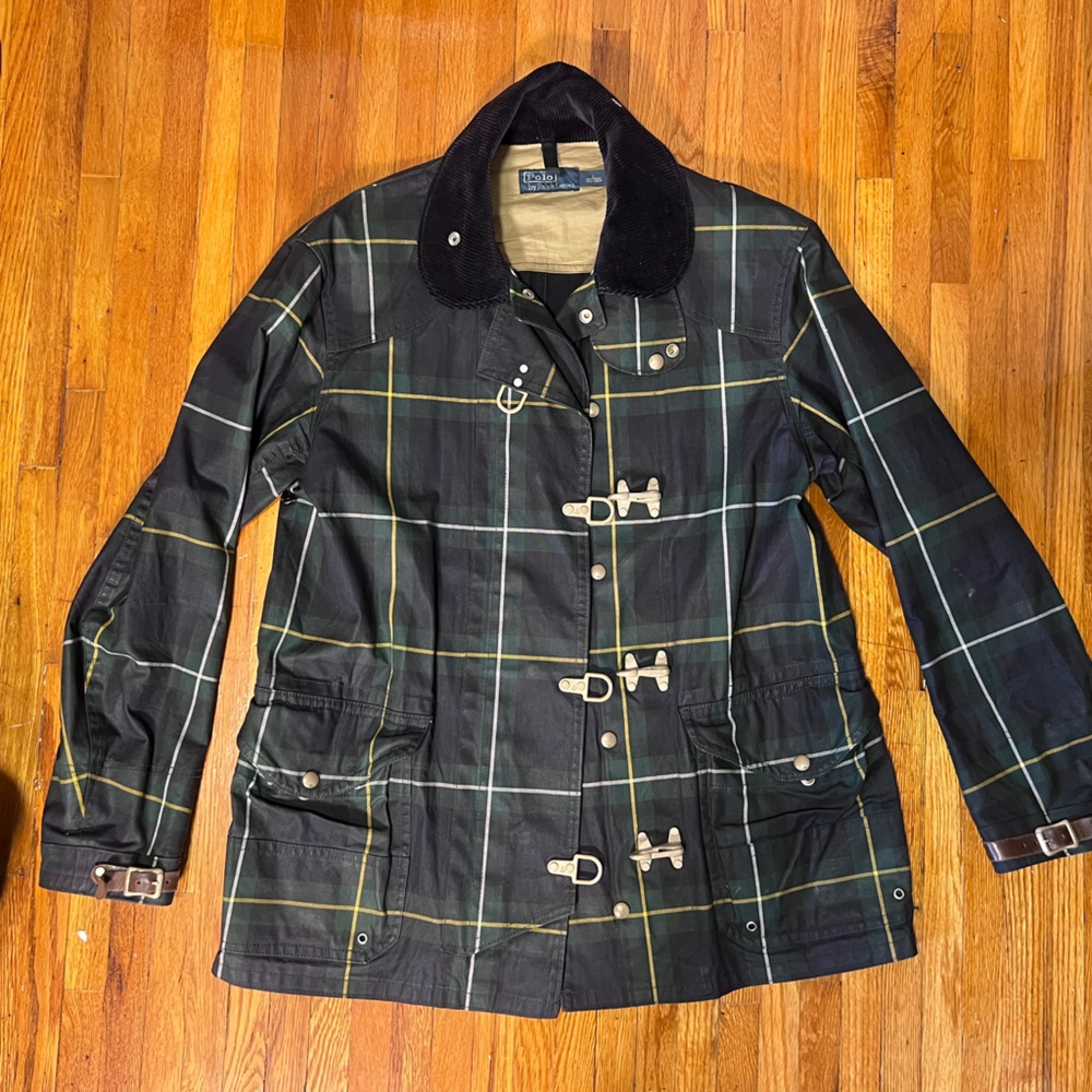 Vintage Men’s Polo Ralph Lauren Fireman Style Waxed Jacket - Large